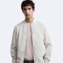 Baseballjacke aus Wildleder